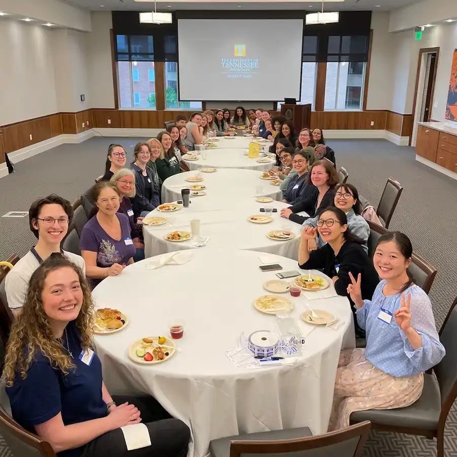 Photo of the Women in Physics Lunch, May 2024, at the University of Tennessee.