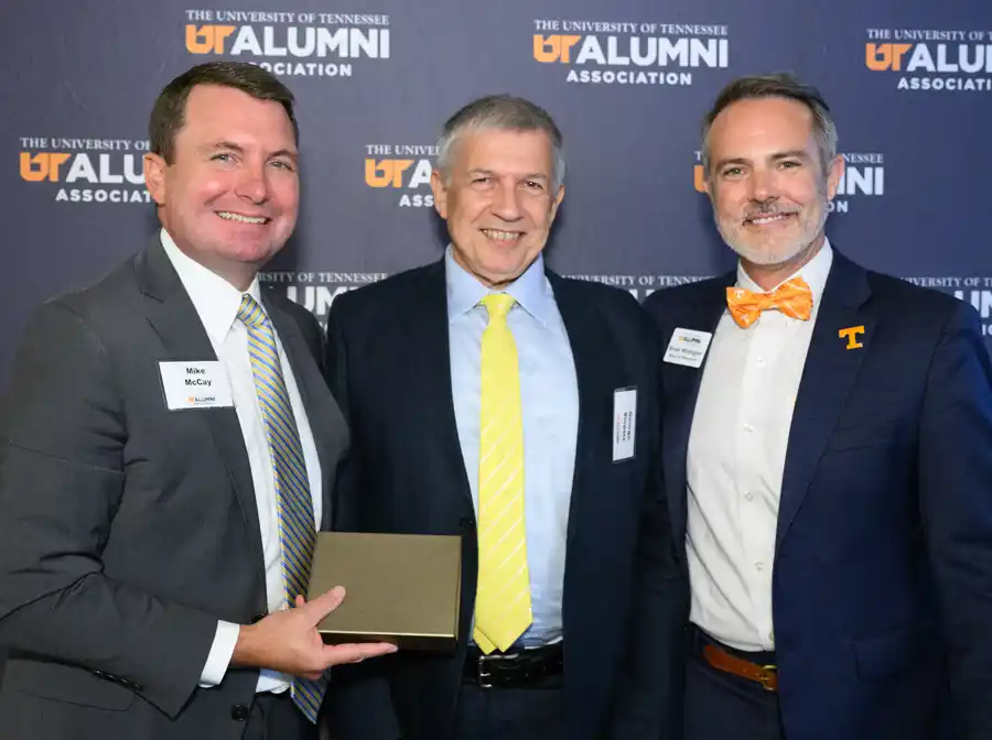 George Siopsis with Mike McKay and Brian Winbigler at UTAA Faculty Awards Ceremony