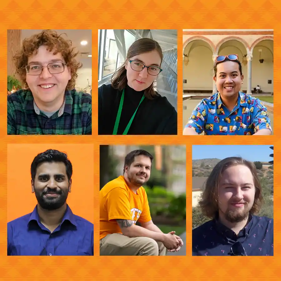 Collage of graduate students who won national and university awards in spring 2024