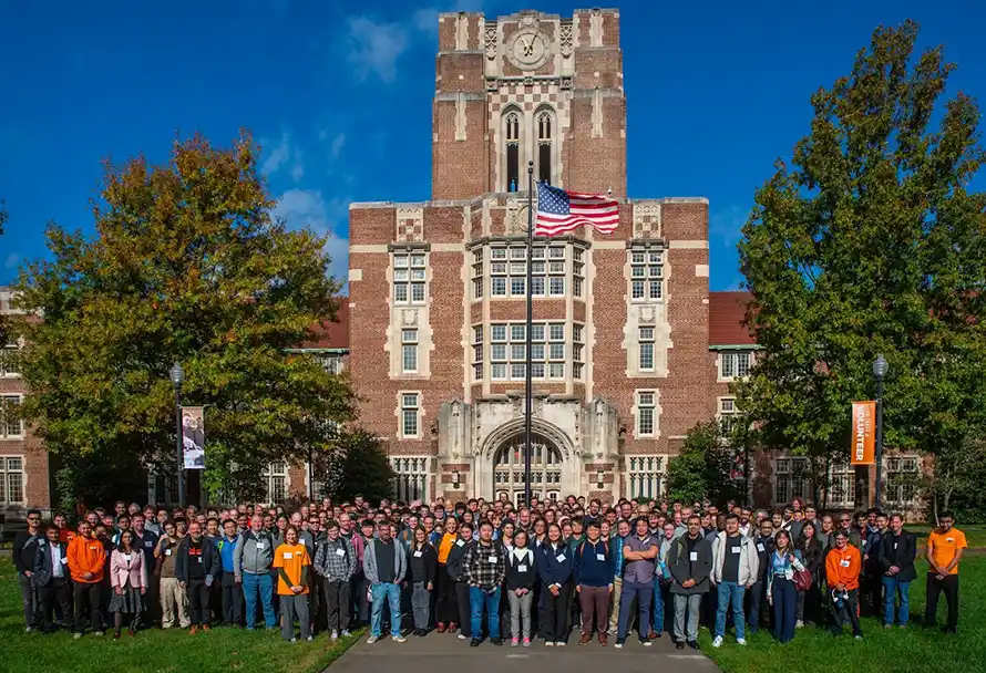 Photo of 2024 CPAD Workshop Attendees in front of Ayres Hall