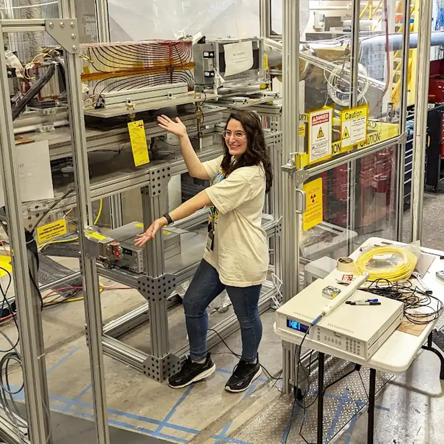 A photo of Rebecca Godri at Oak Ridge National Laboratory