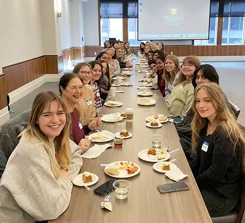 Photo of fall 2024 women in physics lunch