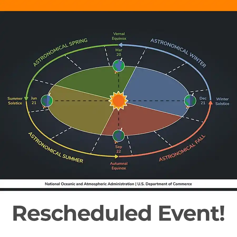 NOAA equinox map for a rescheduled planetarium event